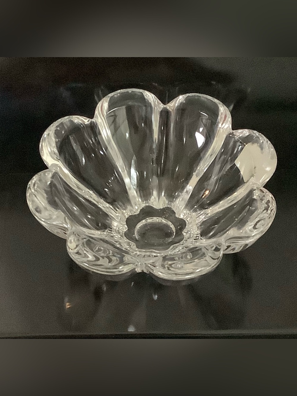 Mikasa Zinnia Heavy Crystal Bowl 6” EUC